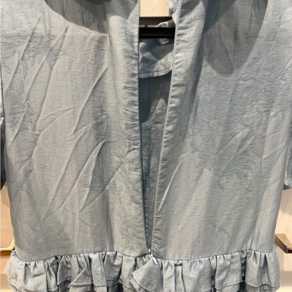 Sister Jane Powder Blue Button-Up Dress with Peter Pan Collar - Picture 3 of 5